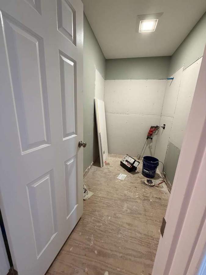 Bathroom during remodel - progress