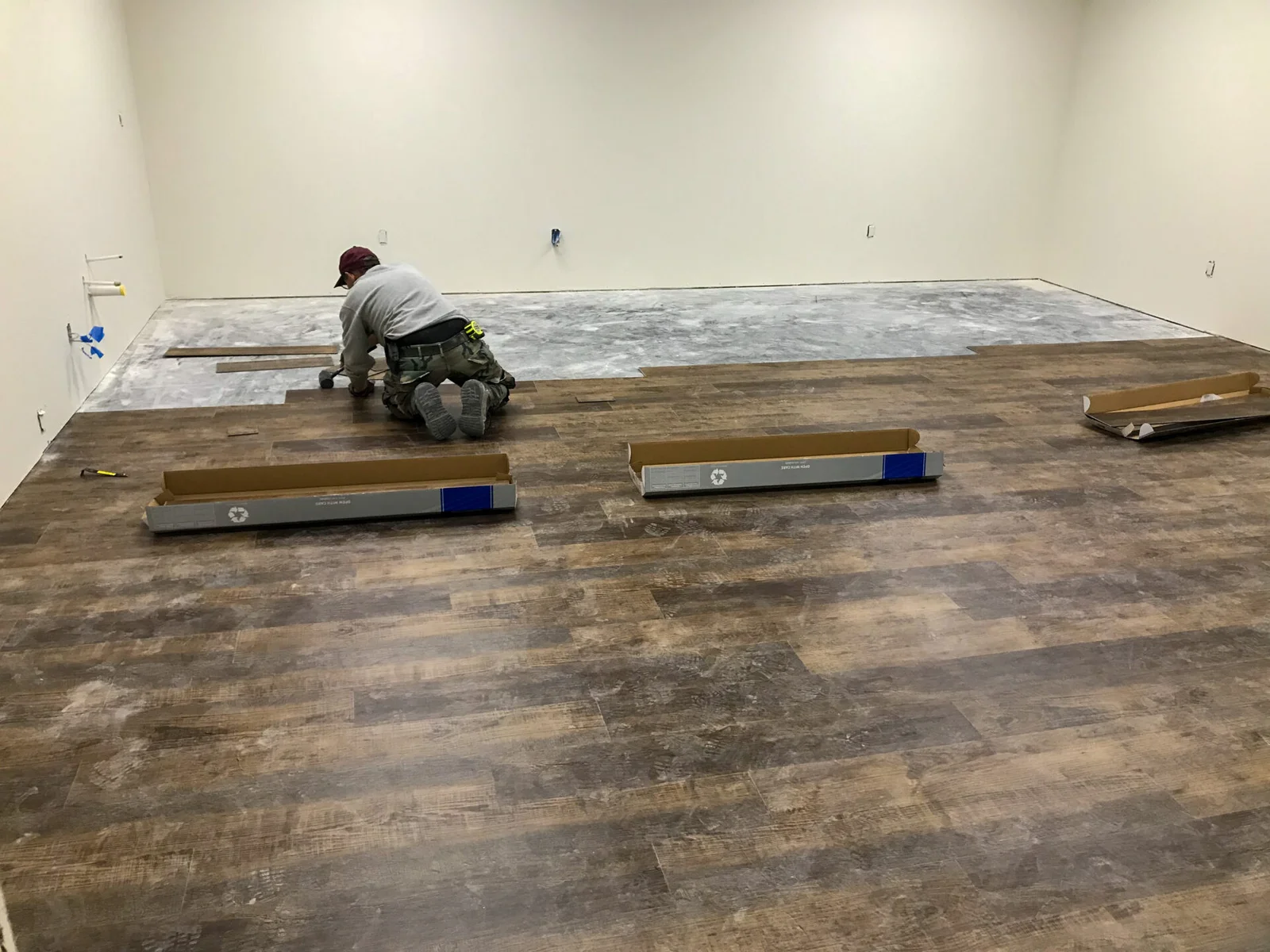 New flooring installation